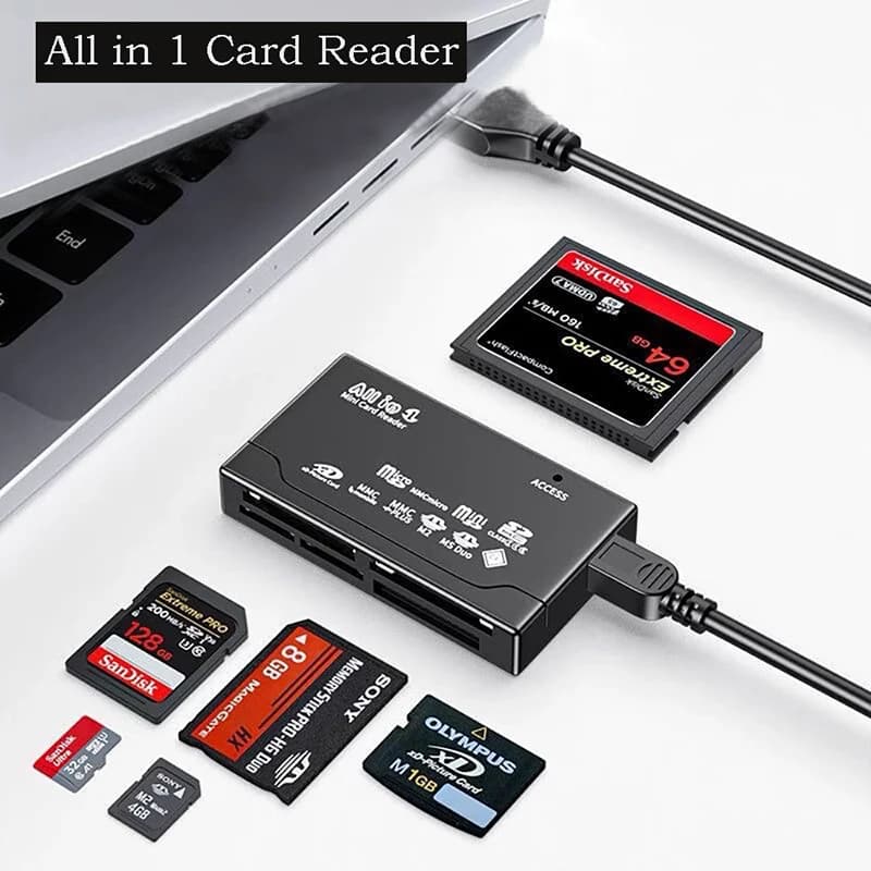Lettore di schede USB 6 in 1 Extreme Micro SD MMC Mini XD M2 MS DUO TF Visualizzatore di schede di memoria Computer Tablet Laptop Adattatore di trasferimento dati