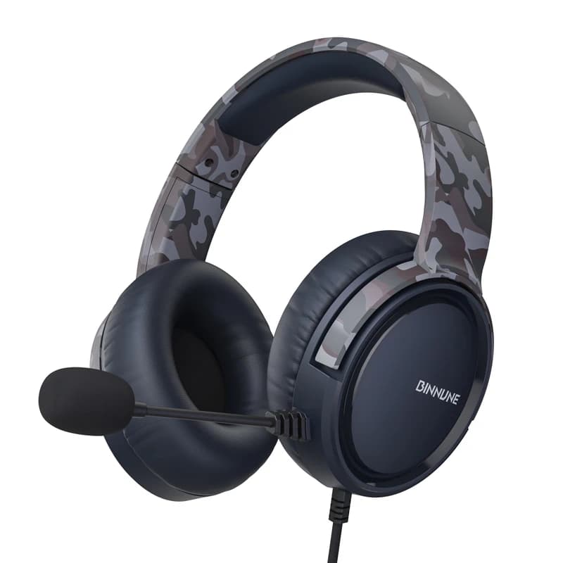 BINNUNE BG02 Cuffie da gioco con microfono per PS4 PS5 Xbox Series X | Cuffie da Gaming Cablate con Microfono per S Xbox 1 PC NS PS 4 | 5 Xbox1