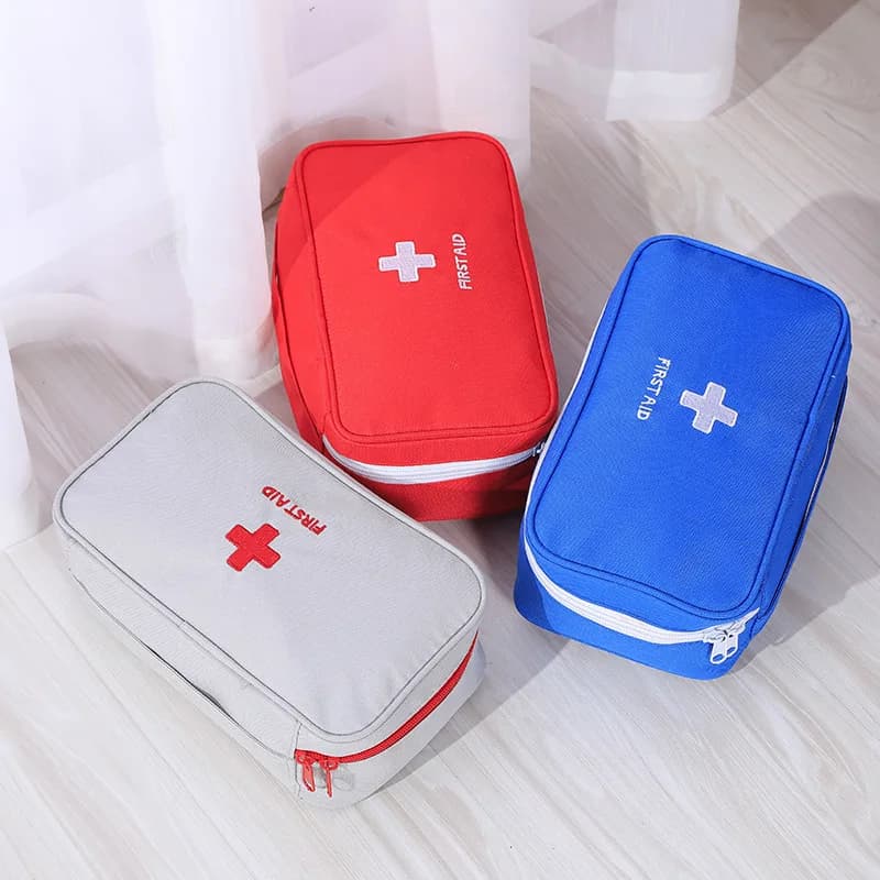 Kit di pronto soccorso da viaggio portatile per esterni Borsa di emergenza grande Kit di sopravvivenza Scatola medica Rosso/Blu/Grigio per campeggio all'aperto in auto domestica