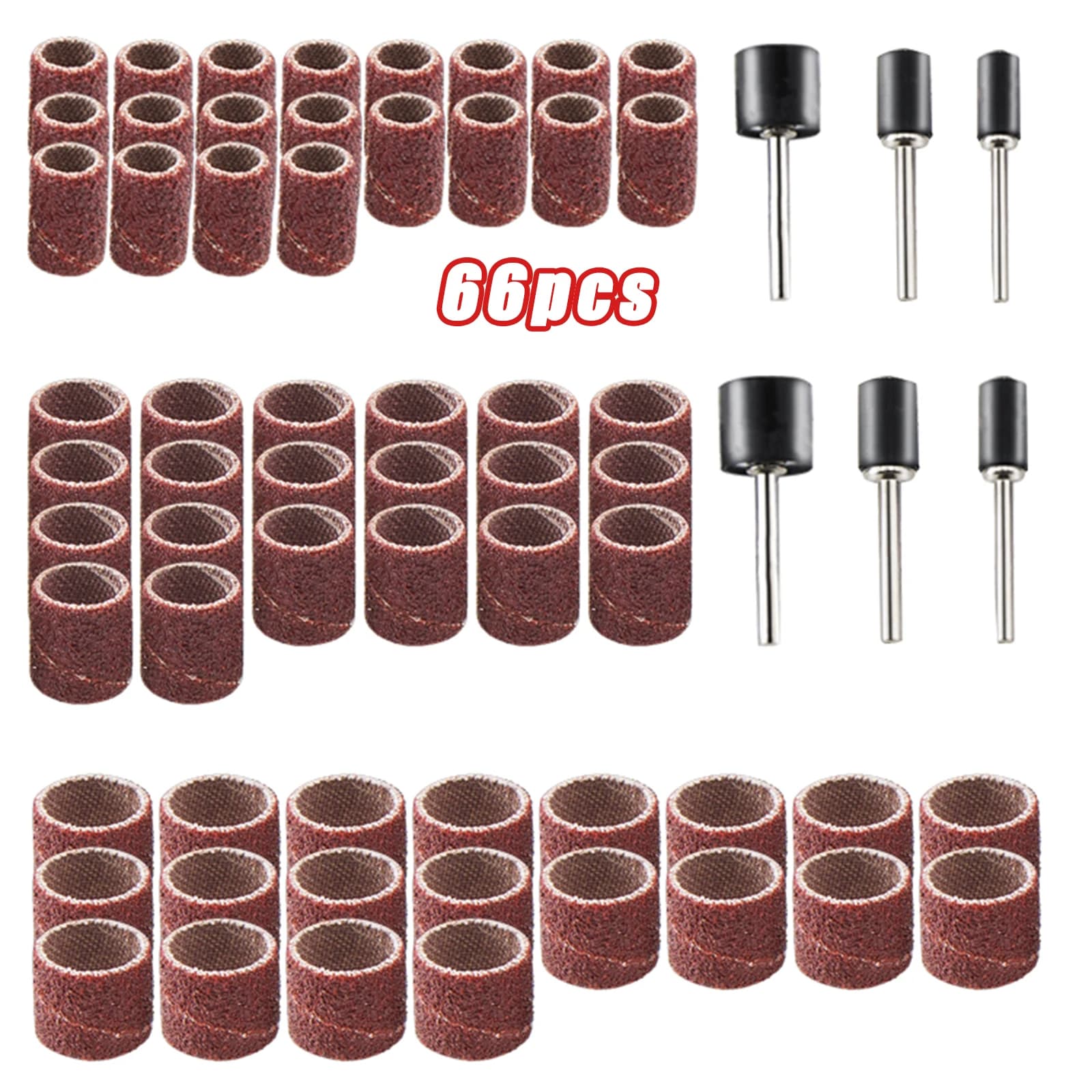 Kit tamburo per levigatura grana 80-600 per fascette abrasive Dremel maniche abrasive con mandrini in gomma per utensile rotante