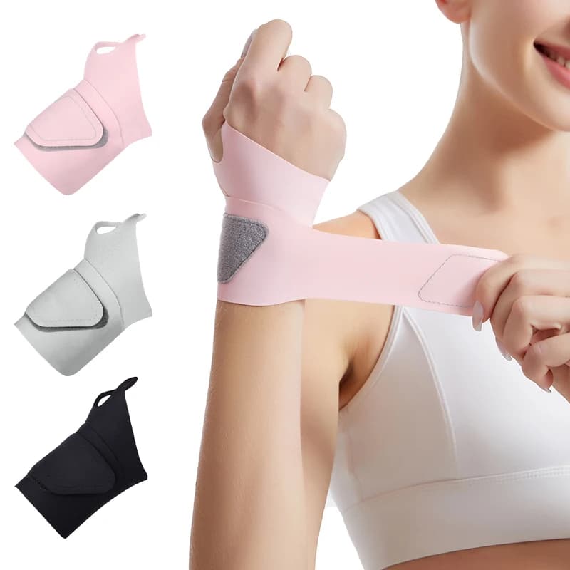 1pc Fasce da Polso Regolabili Nere per Supporto Sportivo, Sollevamento Pesi, Tennis e Palestra, per Uomini e Donne