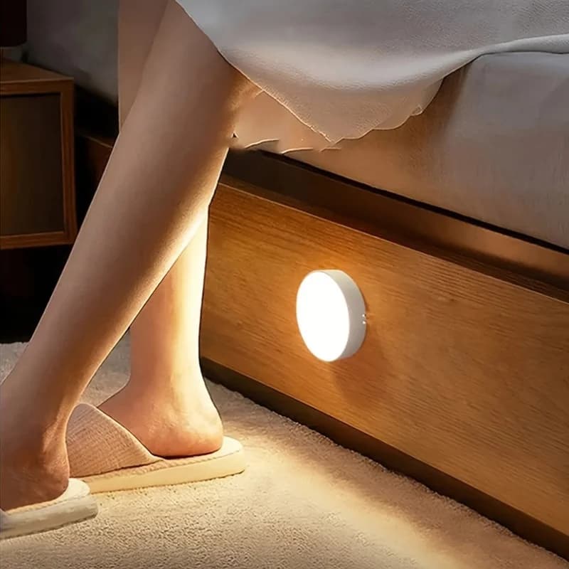 Motion Sensor Human Sensing Lamp, USB Rechargeable LED Night Light for Bedroom Desk Staircase, Creative Gift for Dorm Home