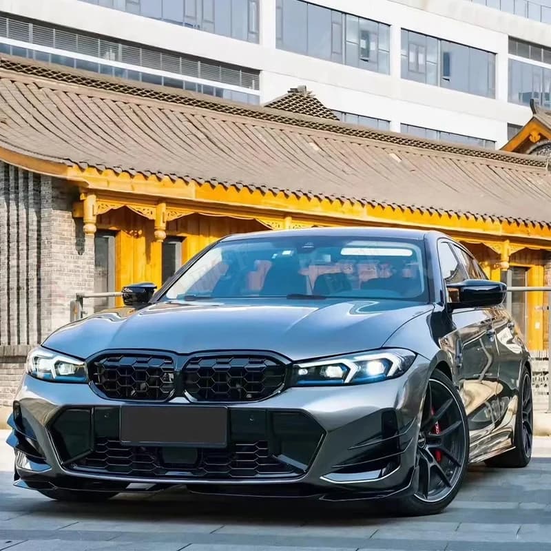 Carbon Fiber Bumpers Front Spoiler Lip Lower Protection Plate Splitter For BMW Series 3 G20 330i LCL 2022-2023 Lip Diffuser Body Kit