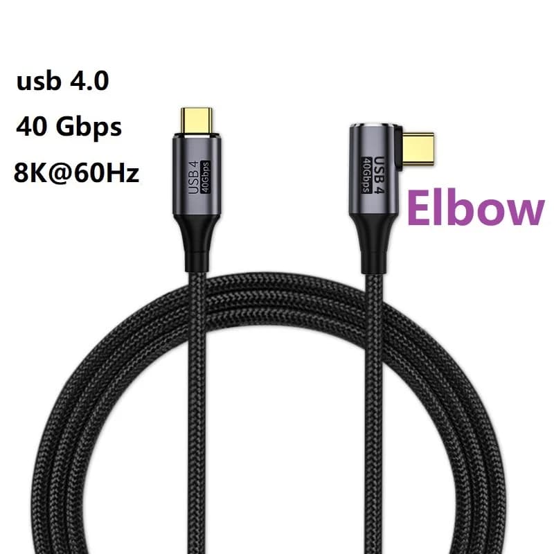 Cavo dati USB4.0 Thunderbolt 3 10Gbps 40Gbps da USB C a Type C, cavo video 8K@60Hz, cavo di ricarica rapida PD 100W 5A per Macbook Pro