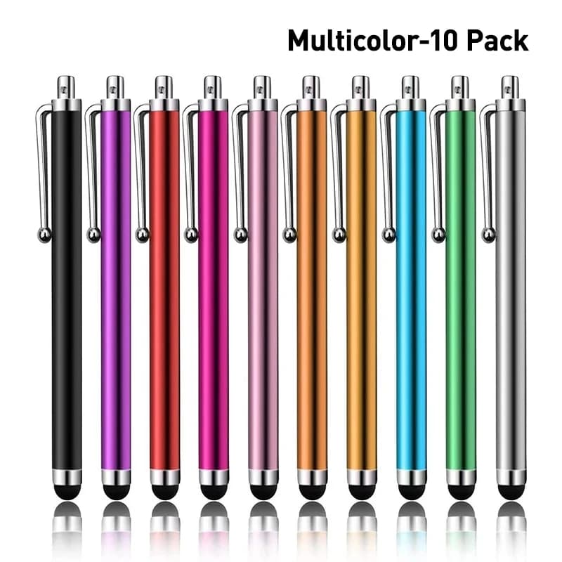 10 Pezzi/Lotto Penna Stilo Universale per Disegno, Matita per Schermo Capacitivo, Penne Touch Multicolore per Apple iPad e Tablet Android