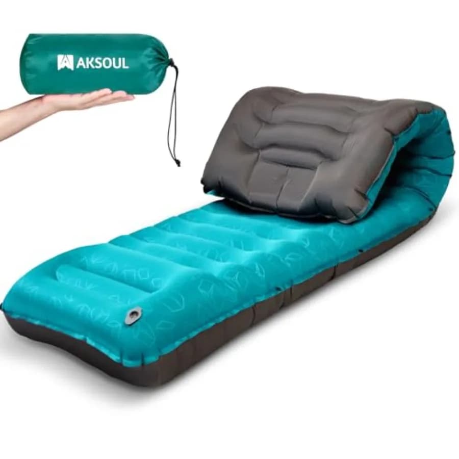 Materassino Gonfiabile Ultra-Spesso - Materasso ad Aria Leggero e Compatto da 4,72 Pollici con Cuscino, Autogonfiabile