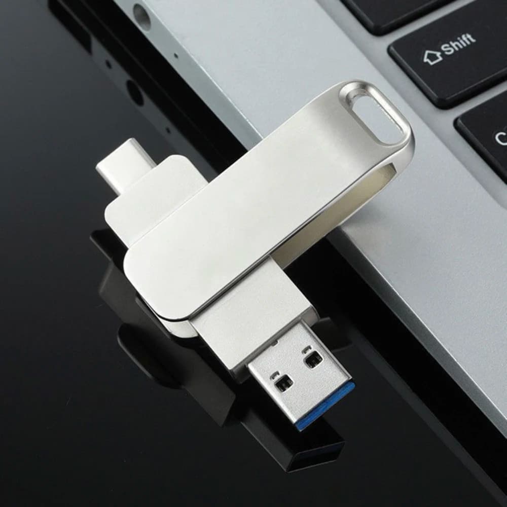 10 Pezzi Custodia in lega di zinco girevole per chiavetta USB per cellulare, adatta per schede PCBA di tipo C, guscio in metallo, senza memoria