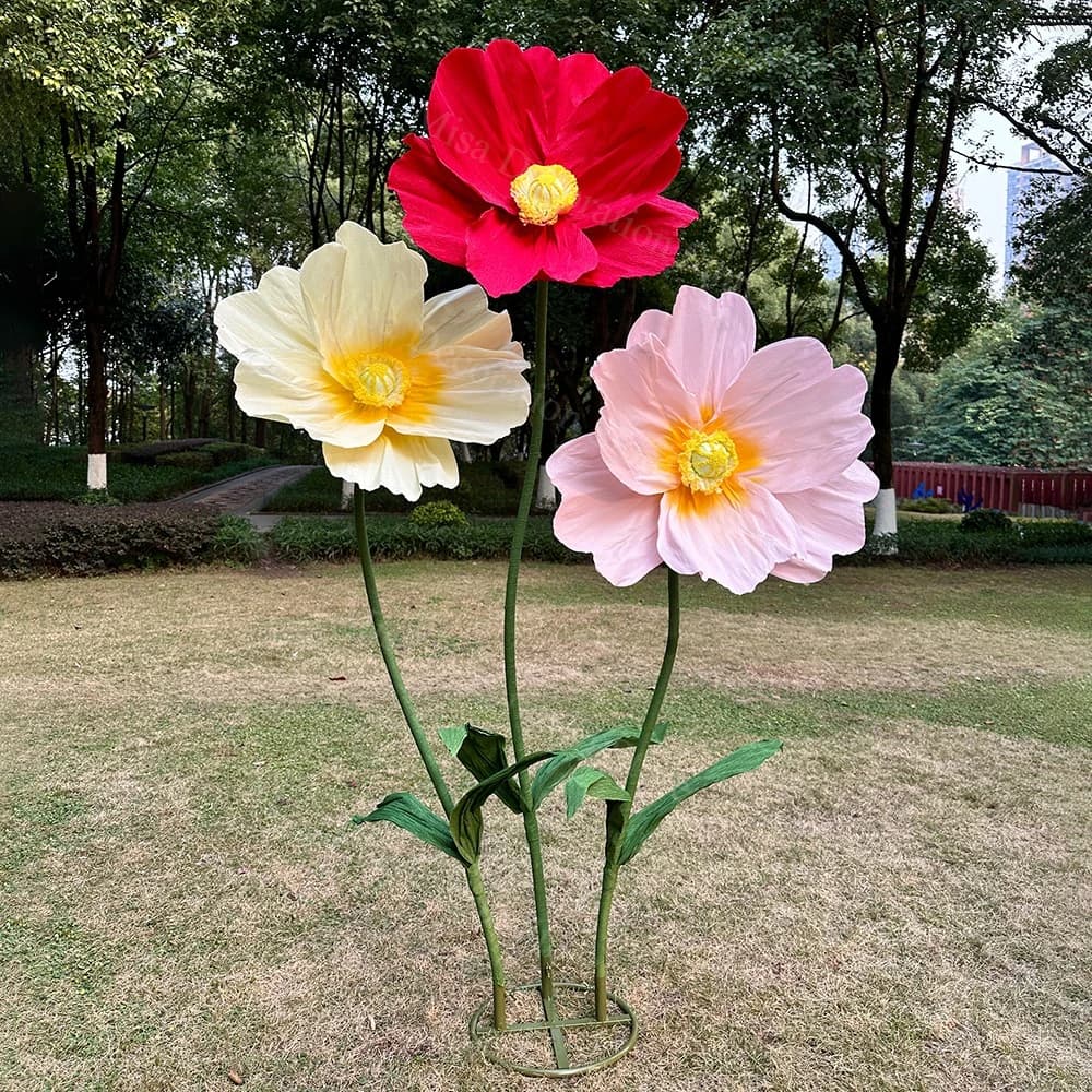180 cm papavero grandi fiori artificiali decorazioni per matrimoni decorazione da giardino di fiori vetrina forniture per feste accessori per la casa