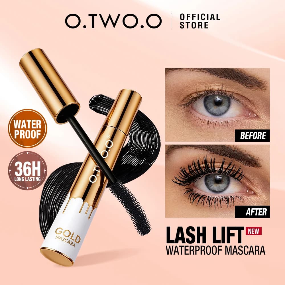O.TWO.O Mascara 3D Impermeabile Anti-sbavatura Allungante Volumizzante Lunga Durata Incurvante Nero Trucco Occhi