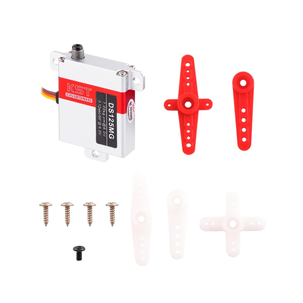 Servocomando Digitale KST DS125MG 6V 10mm ad Alta Coppia 7KG con Ingranaggi Metallici per Droni FPV ad Ala Fissa, Elicotteri, Aeroplani e Alianti RC