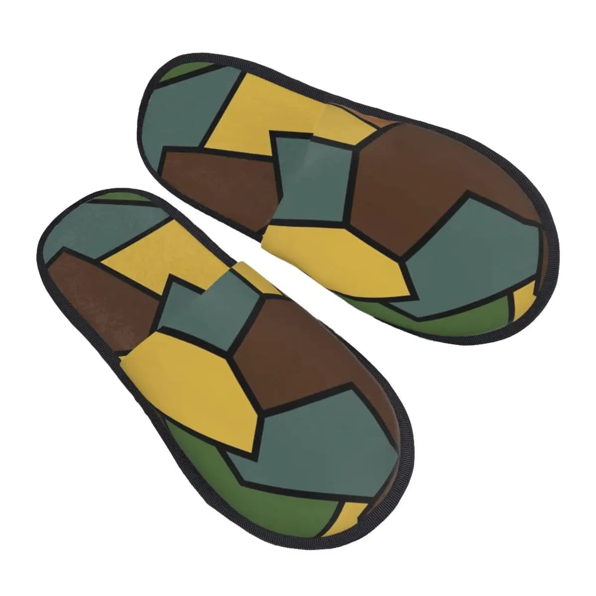 Pantofole da casa mimetiche tedesche da donna con stampa personalizzata della seconda guerra mondiale, morbide e calde, in memory foam mimetico militare, soffici pantofole per interni ed esterni