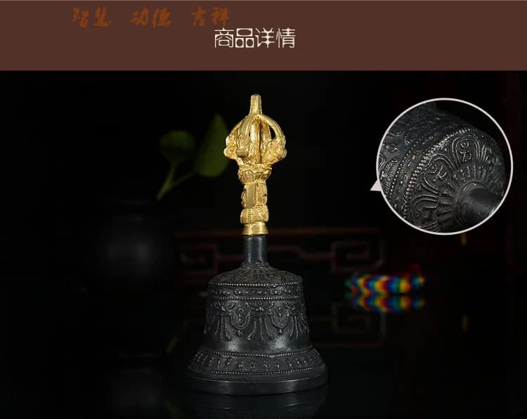 TOP GOOD Buddhist articles Wholesale #HOME office rite Vajra # Tibetan Buddhism ceremonies Jin Gangchu vajra bell statue