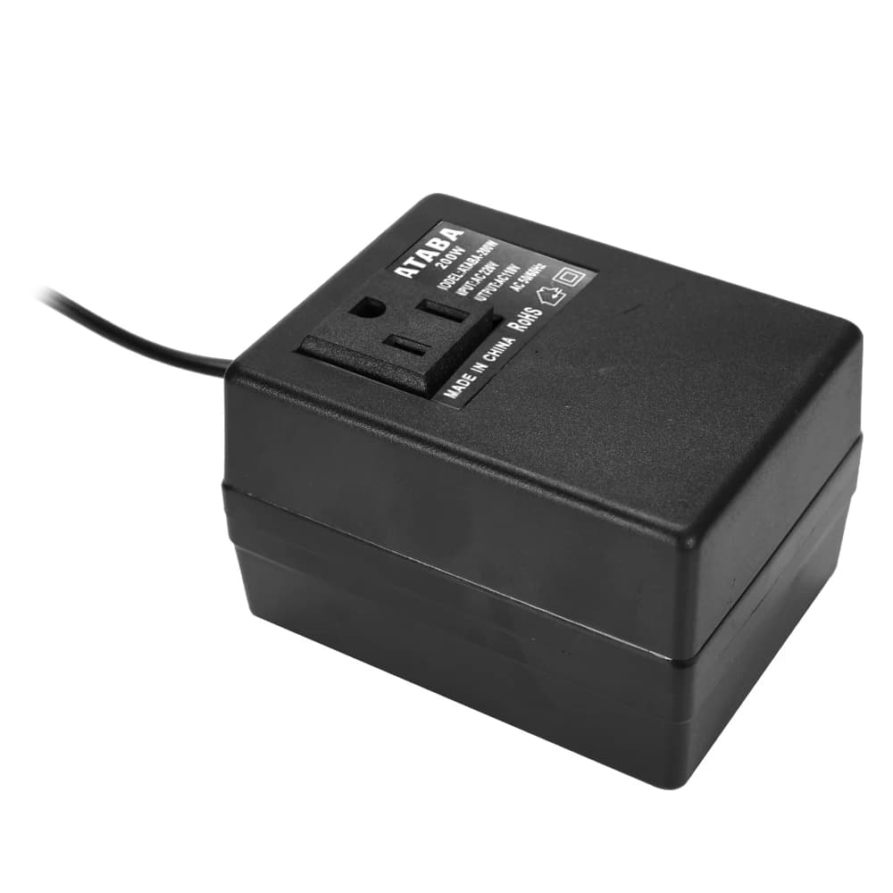 Adattatore di alimentazione da viaggio con convertitore di tensione CA da 220 V a 110 V domestico intelligente ed efficiente da 200 W