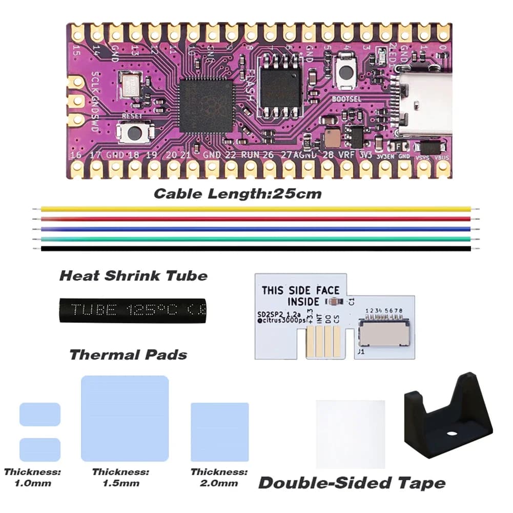 19 Kit Pi Pico Board Picoboot IPL sostituzione Modchip e SD2SP2 lettore di schede adattatore per Console di gioco Nintendo GameCube