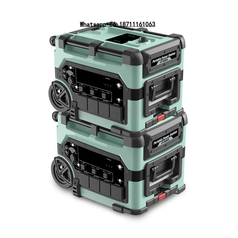 Portable 7680Wh Smart Monitoring System Mobile Power Station Pure Sine Wave Quick-Charging Solar Panel LiFePO4 Battery Home