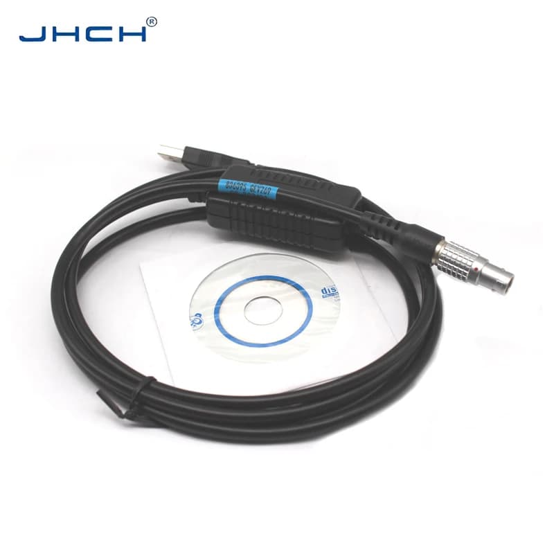 806095 GEV269 USB to 8‑Pin Data Transfer Cable Compatible with Leic Total Station