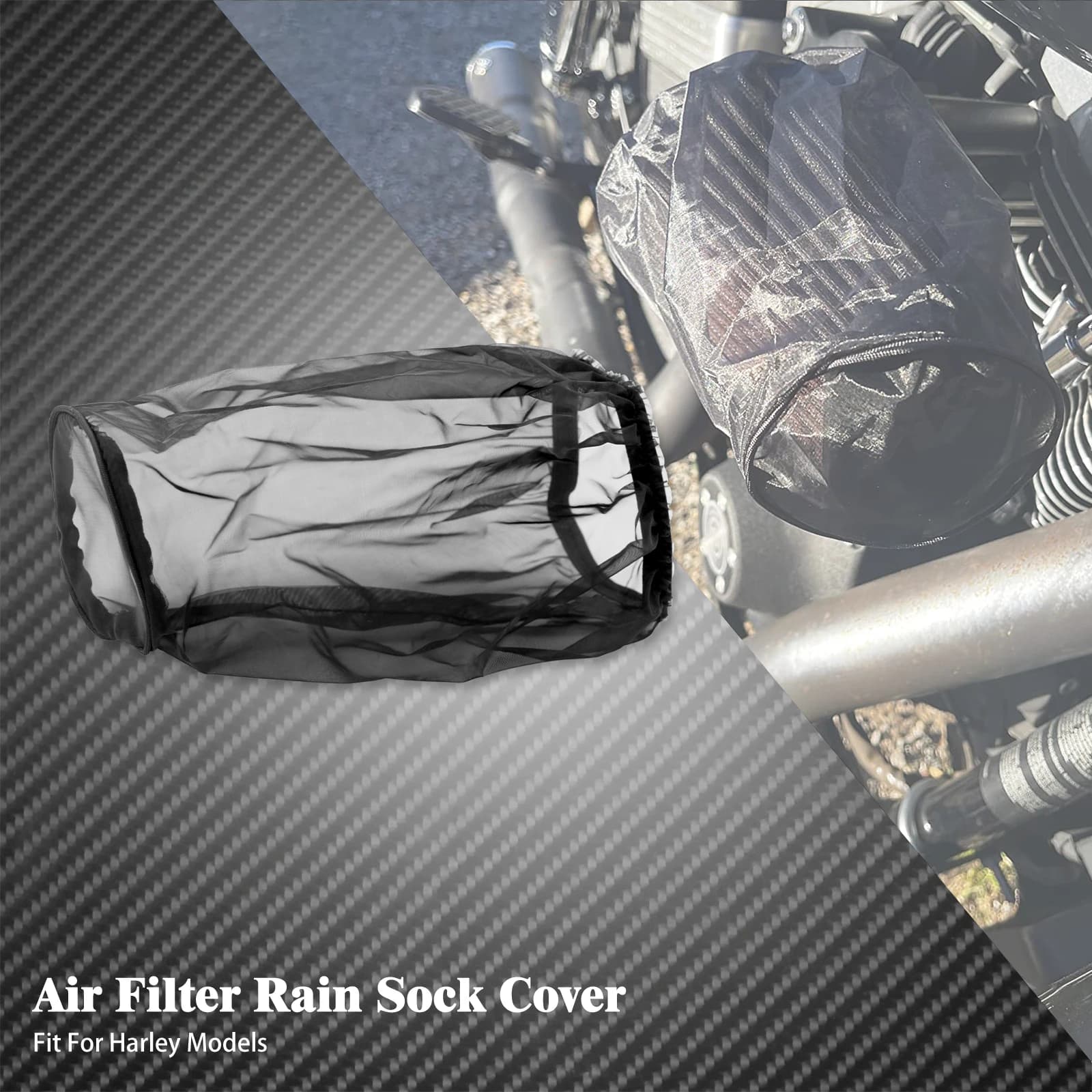 Filtro aria moto protezione calzino antipioggia kit detergente copertura pioggia per Harley Sportster XL1200 Touring Road Glide FLHR Dyna FXDL