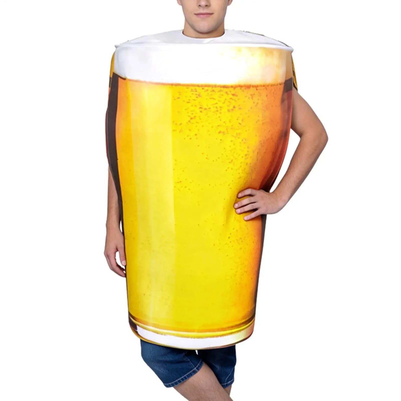 Costume da Birra, Tazza di Birra Divertente in Schiuma, Travestimento per Feste, per Adulti, Donne, Uomini, Cosplayer, Eventi, Carnevali, Palcoscenico