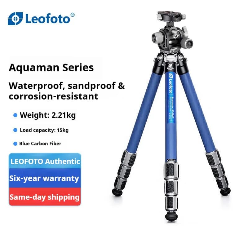 Leofoto LP-284C/324C Kit Treppiede in Fibra di Carbonio Impermeabile e Antipolvere per Fotografia e Videografia DSLR, Paesaggi e Ritratti