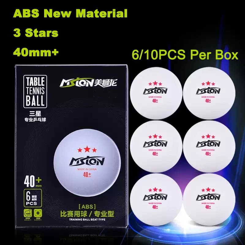 Palline da ping pong 3 stelle, 6/10 pezzi per scatola, palline da ping pong per allenamento e competizione, nuovo materiale ABS, palline da ping pong bianche