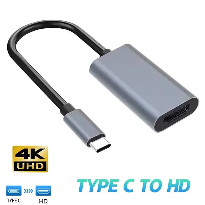 Cavo USB C a HDMI compatibile 4K@30Hz, convertitore Thunderbolt 3 da Tipo C a HDTV per Macbook, Huawei, Xiaomi, cavo adattatore da USB-C a HDTV