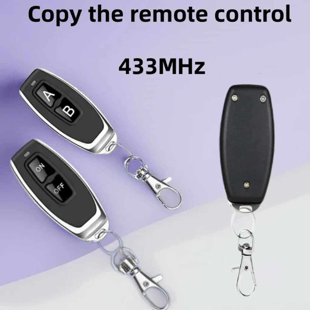 Telecomando RF 433MHz Trasmettitore Wireless a 2 Pulsanti per Apriporta Garage/Cancello Automazione Domestica Allarme Auto