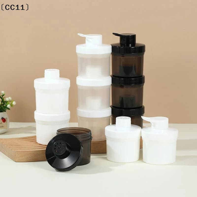 Set di contenitori per spezie impilabili, contenitori portatili per condimenti, per barbecue all'aperto, campeggio, cucina, dispenser per sale e pepe〔CC11〕