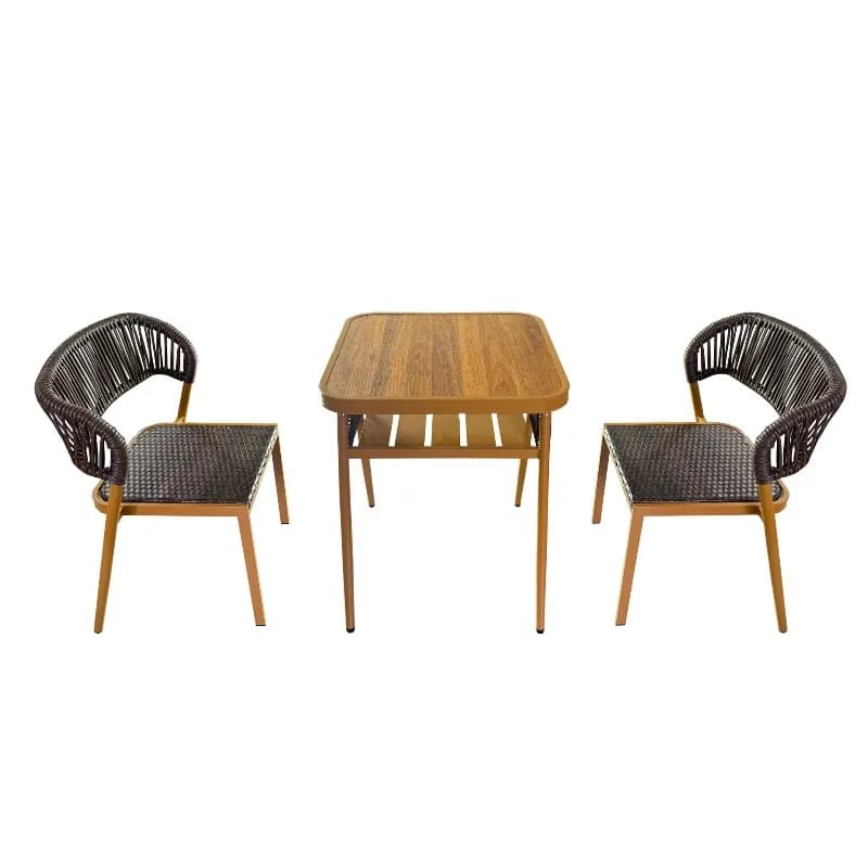 Outdoor tables and chairs courtyard garden dining table and chair combination, open-air villa home exterior pendulum new
