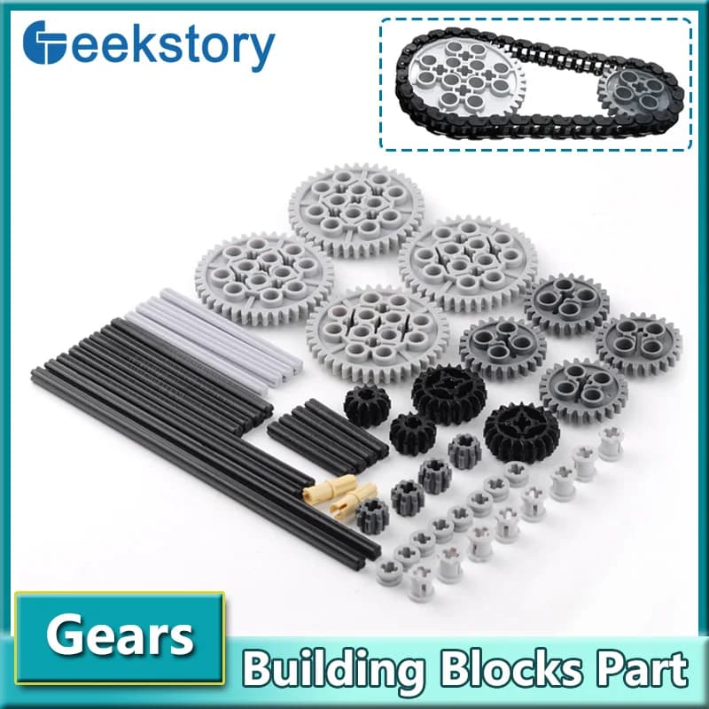 Ingranaggio/asse Tecnico Building Blocks Tracce Ruote Set Multi-specifica Ingranaggi Puzzle Giocattoli FAI DA TE Accessori MOC Mattoni Modello