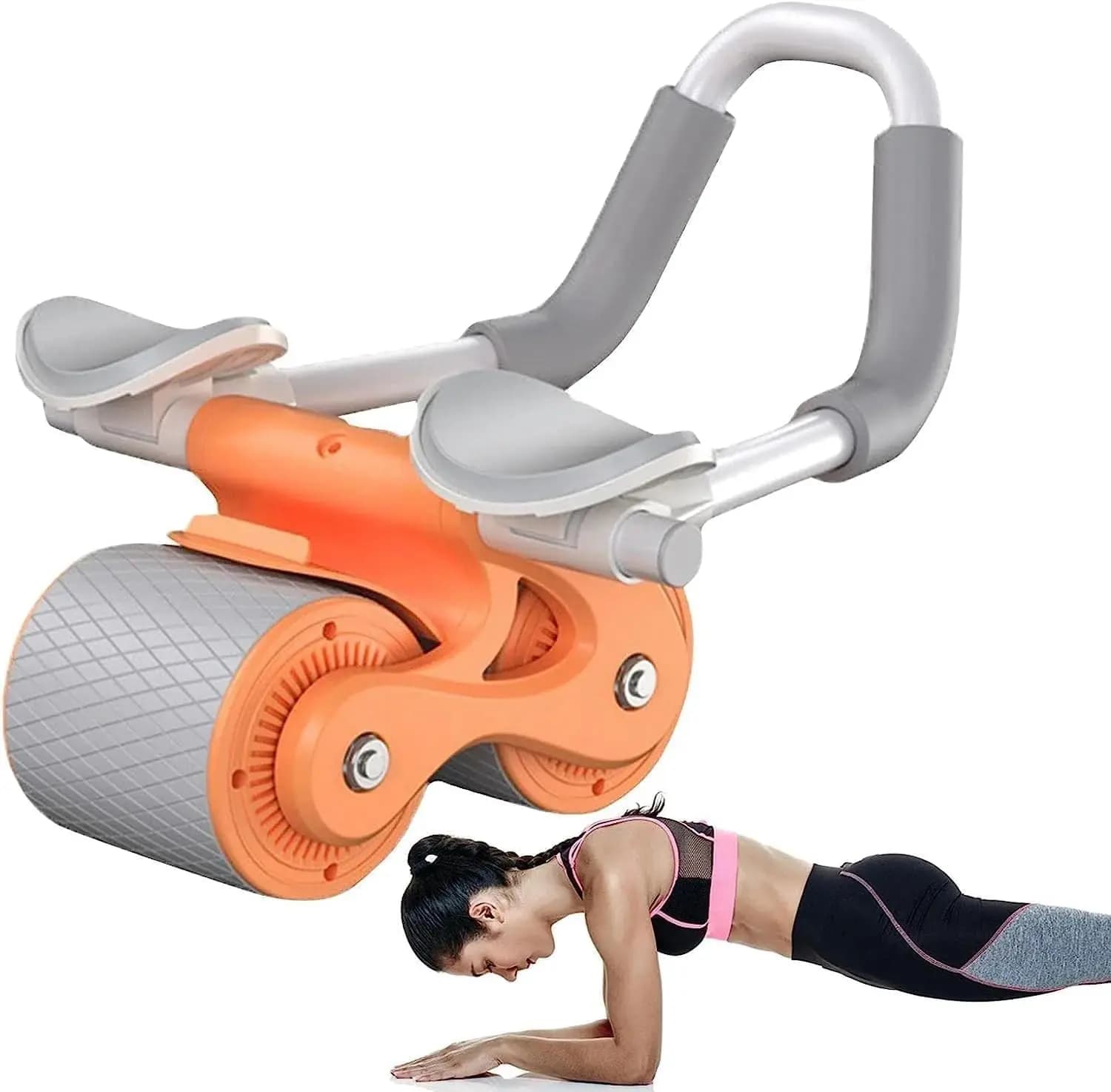 Abdominal force training machine with automatic bounce and elbow support