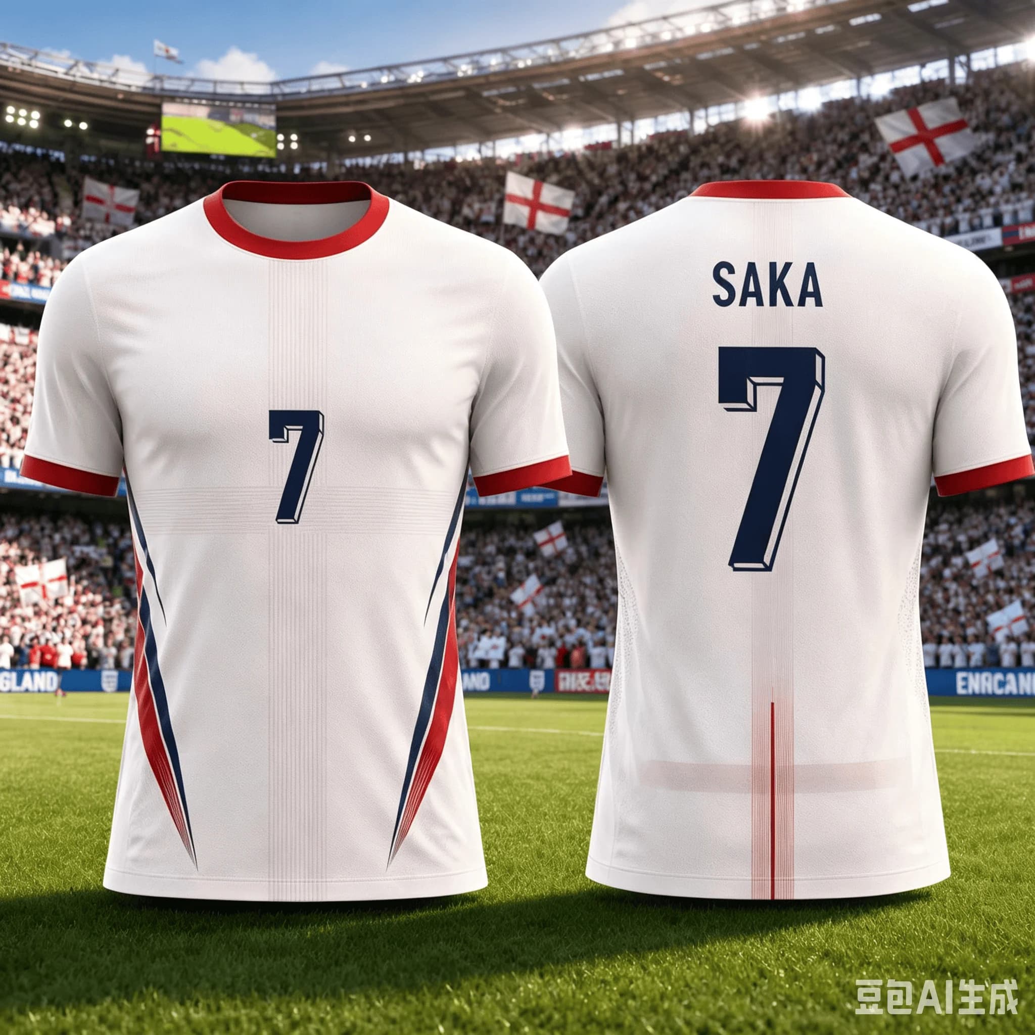 England Style Football Jersey Quick Dry Breathable Fan Special Commemorative Men Women Outdoor Sport Training Sportswear