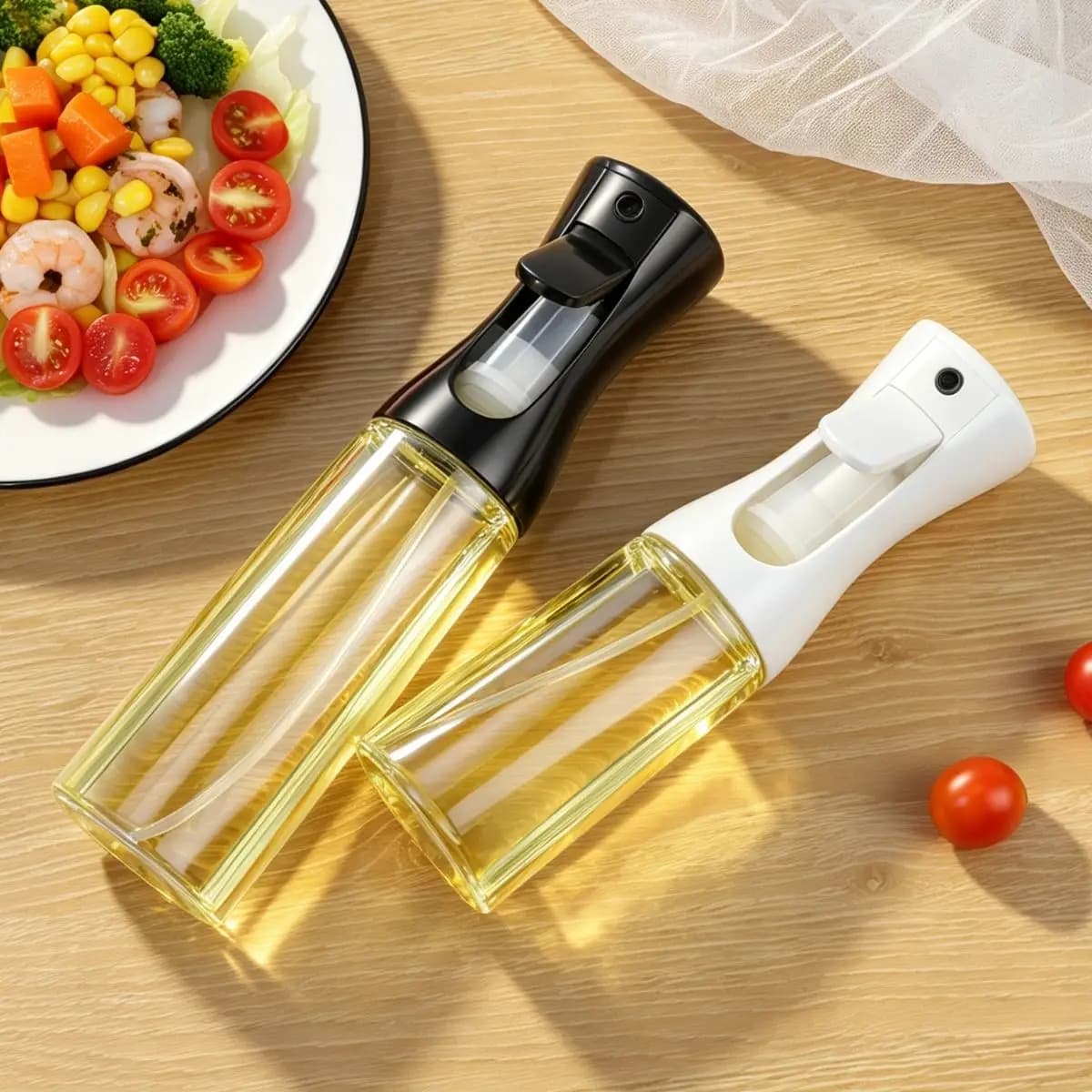 Oil Sprayer for Cooking 500ml Plastic Oil Sprayer Oil Spray Bottle Kitchen Gadgets Accessories for Air Fryer Widely Used