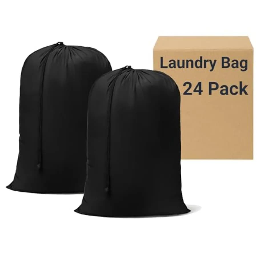 Sacchi per Bucato da Viaggio Extra Large, Confezione da 24, Resistenti e Lavabili, Organizzatore XL per Vestiti Sporchi, Ideali per Dormitori Universitari, Hotel, Campeggio e Casa