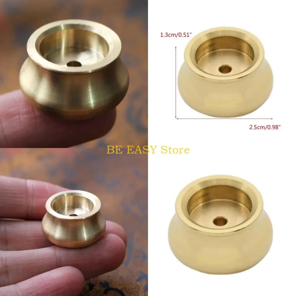 Bastoncini porta incenso E28F Porta bruciatore incenso a forma ciotola decorativa in ottone