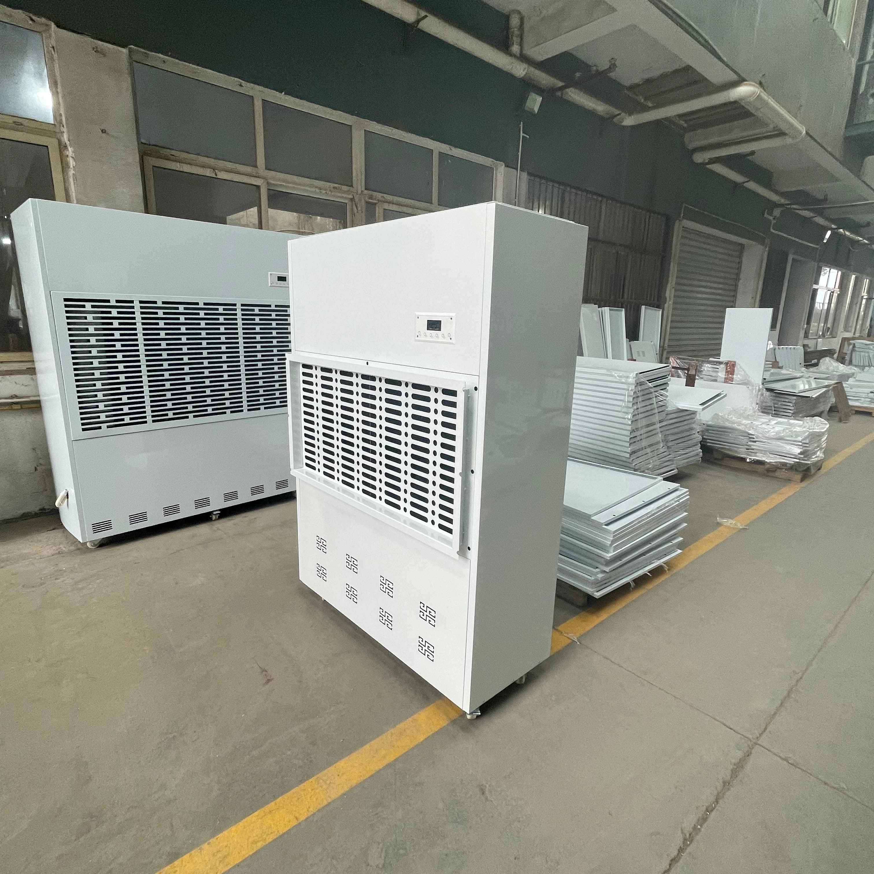 Deumidificatore Industriale 168L-1200L con Connessione per Condotto d'Aria, Deumidificatore per Stanze di Coltivazione e Piscine