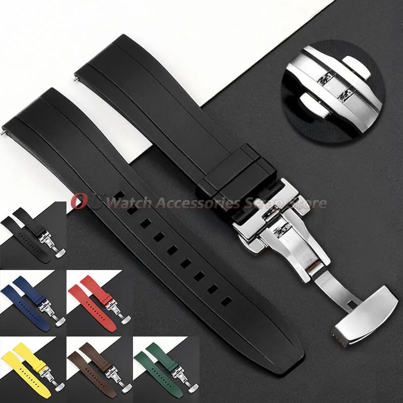 Cinturino in Silicone Tropic da 20mm 22mm 24mm per Orologi Seiko, Rolex, Omega, Cinturini a Sgancio Rapido in Gomma, Accessori per Uomo e Donna