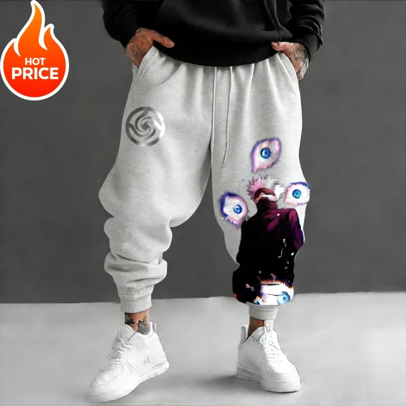 Jujutsu Kaisen Gojo Satoru Harajuku Uomo Primavera Pantaloni sportivi oversize Streetwear Donna Leggings casual Pantaloni sportivi Bot unisex