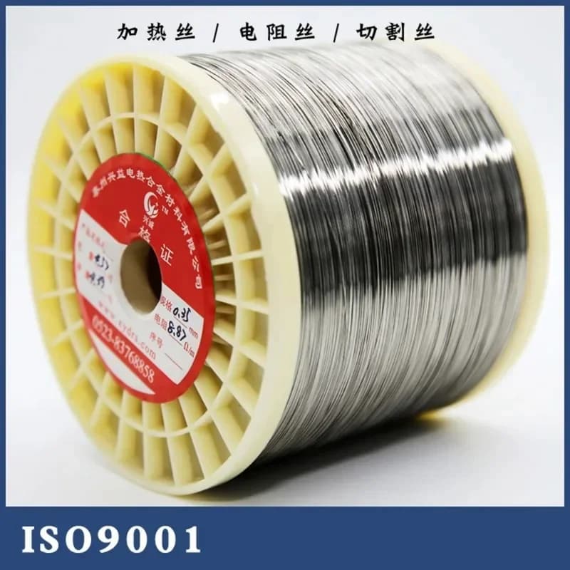 Filo di Nichrome Cr20Ni80 in Rotolo da 1kg per Taglio Schiuma e Riscaldamento, Diametro 0.1mm-4.0mm, per Uso Industriale