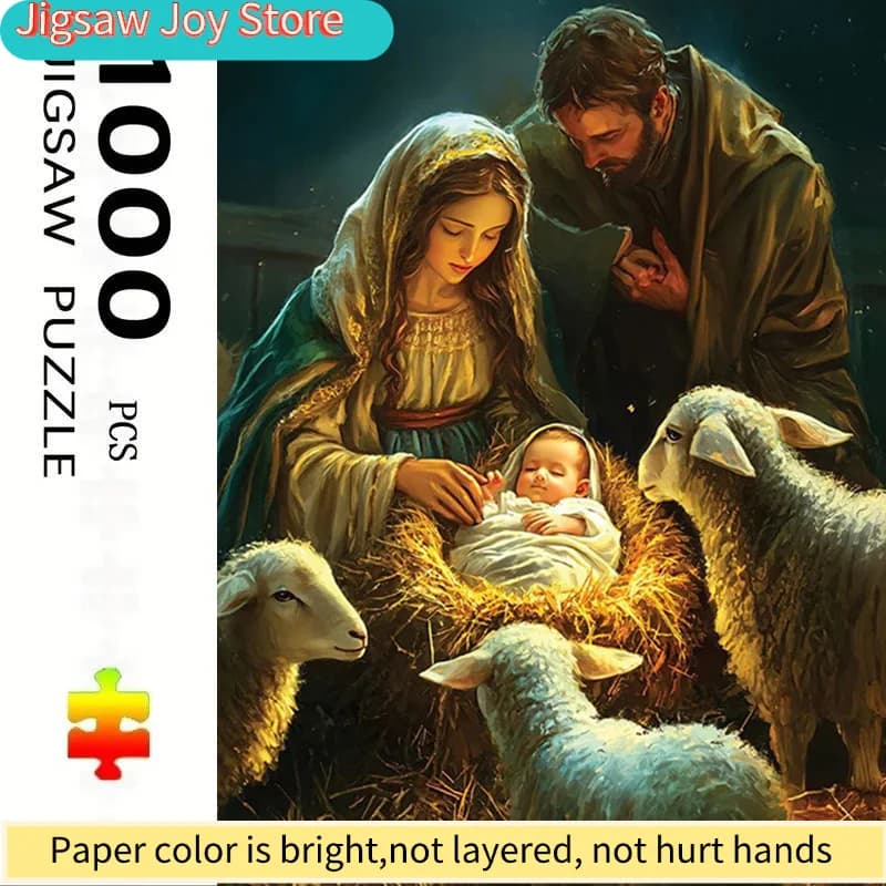 Puzzle per adulti, dimensioni grandi 70,0x50,01 cm, puzzle religioso con Gesù e la Vergine Maria, perfetto per il divertimento creativo fai-da-te