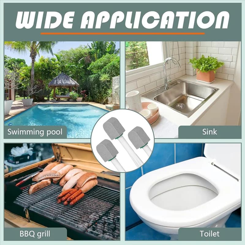 10 Pcs Pumice Stone Toilet Bowl Cleaner Toilet Pumice Stone With Long Handle Toilet Brush For Pool Bathtubs Kitchen Sink-Hot