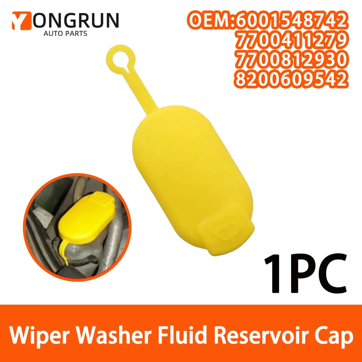 Il coperchio del serbatoio dell'acqua per auto YONGRUN è adatto per Nissan Opel Vivaro Renault Trafic coperchio del serbatoio del liquido di pulizia 6001548742 7700812930