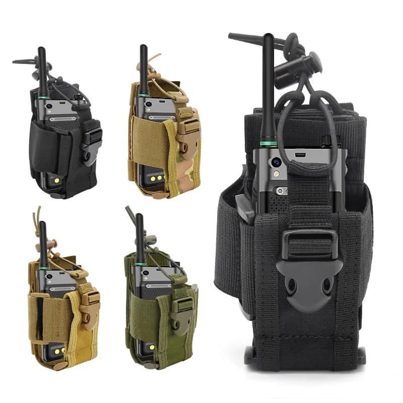 Custodia tattica in nylon per walkie-talkie Custodia Molle Porta radio Tasca per cambio per attrezzatura da caccia all'aperto DYD03