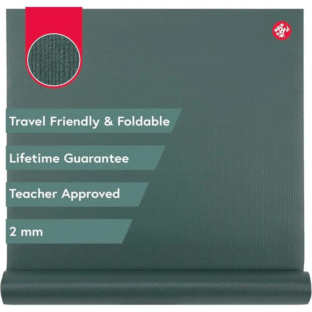 Tappetino Yoga Portatile Spessore 2mm - Leggero e Resistente per Viaggi | Approvato dagli insegnanti | Superficie Igienica