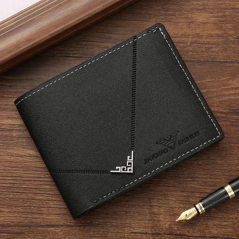 Men's Wallet, Short Multiple Card Holder in Leather, Wallet, Credit Card, Identity Card Holder, Double Casual Businessman Folder