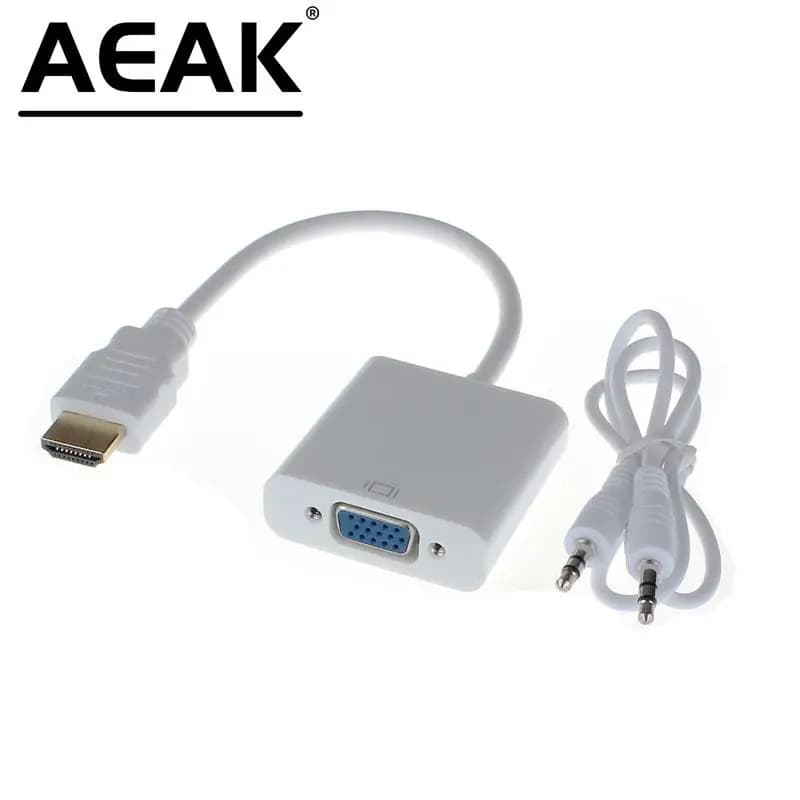 Audio Cable Adapter Converter from HDMI to VGA 3.5mm Video HDMI VGA male to female HDTV CRT Monitor TV for XBOX 360 PS3