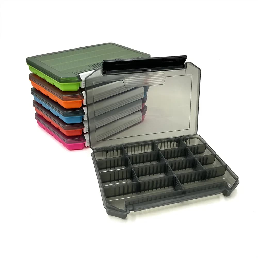 Plastic Fishing Equipment Box Mobile compartments with multiple insert Artificial bait container case Fishing equipment