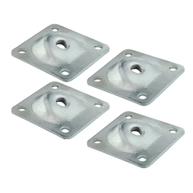 4 pezzi gambe per mobili piastre di fissaggio piastre di fissaggio piedini per divani da tavolo supporto Hardware staffa di montaggio per mobili per mobili per la casa 49*49*2mm