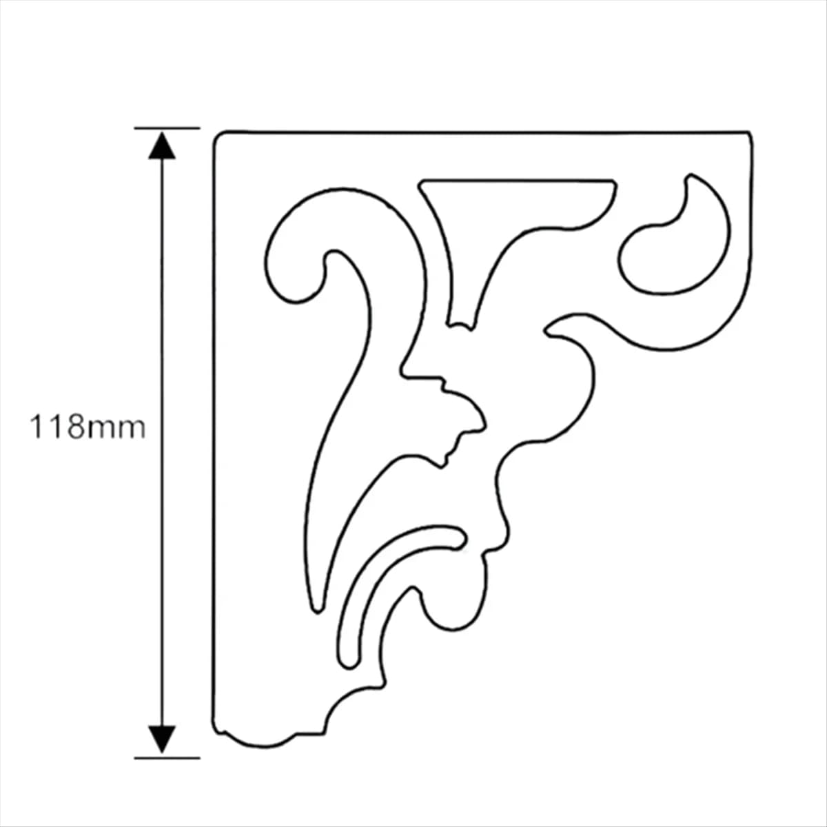 A11I 4 pezzi/set gambe per mobili in metallo piedi cavi per divano sedia tavolo armadio letto accessori fai da te piedi per mobili traforati, nero