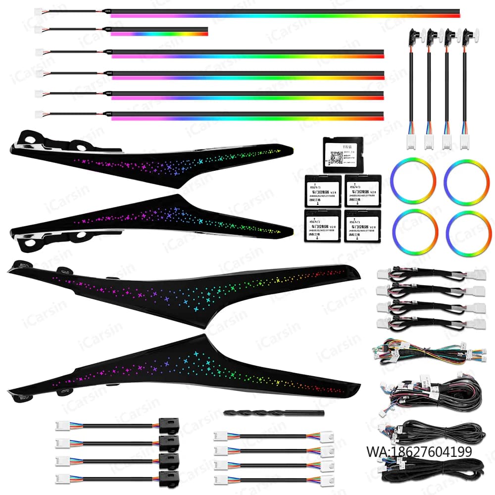 Indoor LED Lighting for Interior Cars with 256 Colors, Luminous Strip Accessories Atmospheric for IS 2014-2024