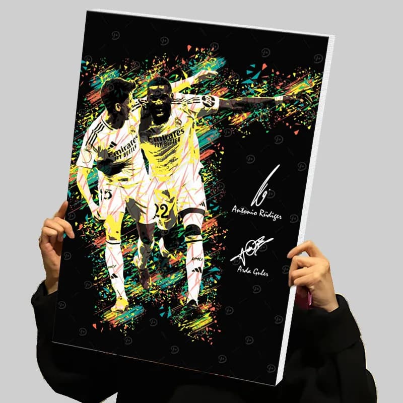 Real Madrid Digital Painting Prints Poster Football Player Custom Canvas Painting Wall Art Decorative Paintings Home Decor Mural